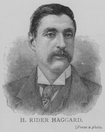 H Rider Haggard (gravure) door English School