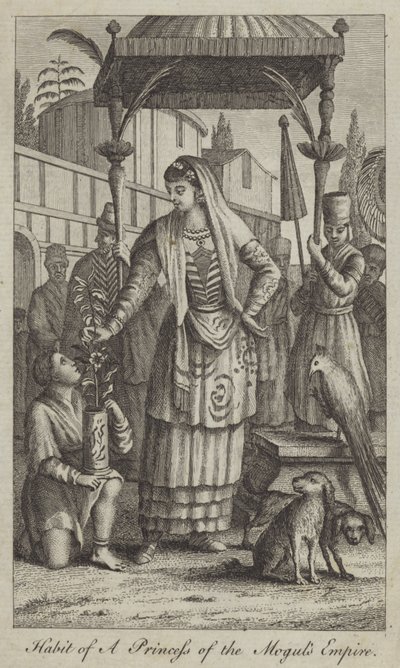 Kleding van een prinses van het Mogolrijk door English School