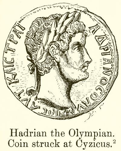 Hadrianus de Olympiër (Munt geslagen in Cyzicus) door English School