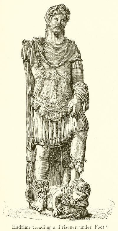 Hadrianus die een gevangene vertrapt door English School