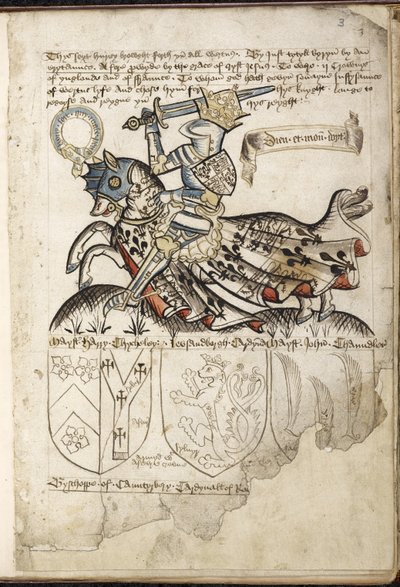 Henry VI te paard, Wapenschilden in de tijd van Henry VI door English School