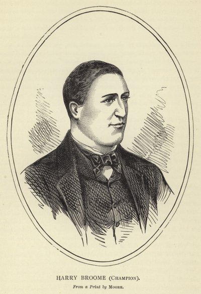 Harry Broome, kampioen, van een prent door Moore door English School