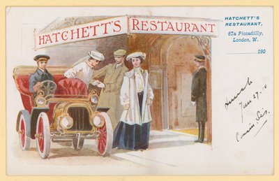 Hatchetts Restaurant, 67a Piccadilly, Londen door English School