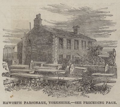 Haworth Parsonage, Yorkshire (gravure) door English School
