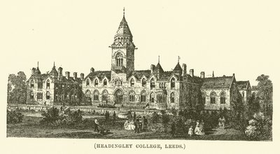 Headingley College, Leeds (gravure) door English School
