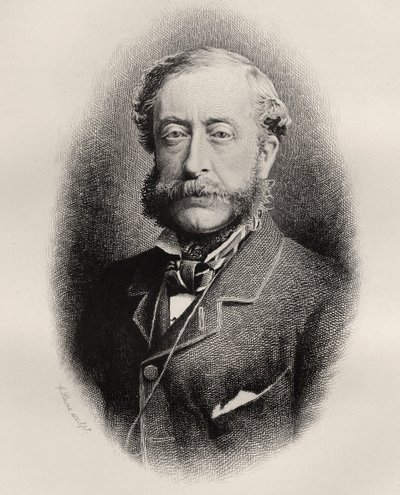 Henry Howard Molyneux Herbert, 4e Graaf van Carnarvon, gegraveerd door C. Laurie, uit 