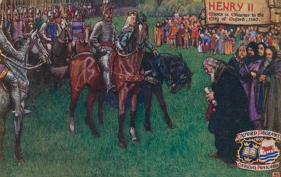 Hendrik II Geeft een Charter aan de Stad Oxford, 1160 door English School