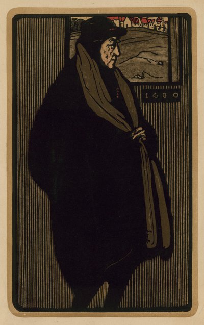 Henry Irving, acteur (gravure) door English School