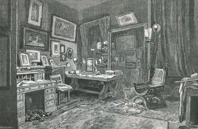 Kleedkamer van Henry Irving door English School