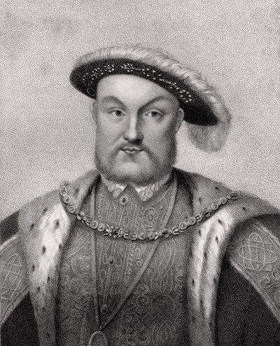 Henry VIII, gegraveerd door Bocquet, uit 