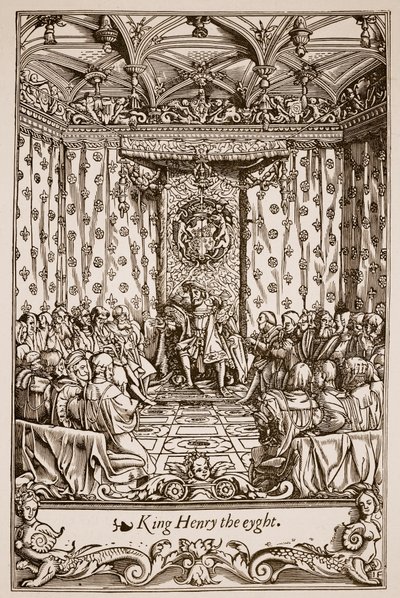 Henry VIII in het Parlement door English School