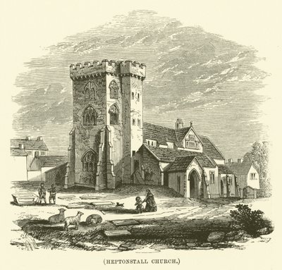 Heptonstall Kerk (gravure) door English School