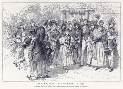 Hare Majesteit in Brighton in 1832 door English School
