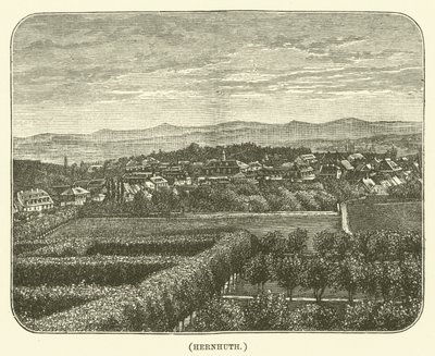 Hernhuth (gravure) door English School