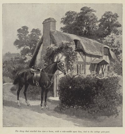 Zijn goede fee, door Mary Elizabeth Braddon (gravure) door English School