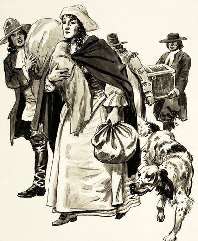 Helden van de geschiedenis: de martelaren van Eyam door English School