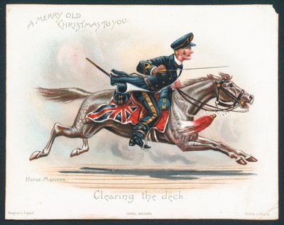 Horse Marines kerstkaart door English School