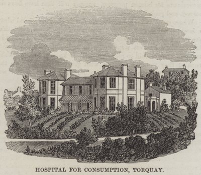 Ziekenhuis voor Longziekten, Torquay (gravure) door English School
