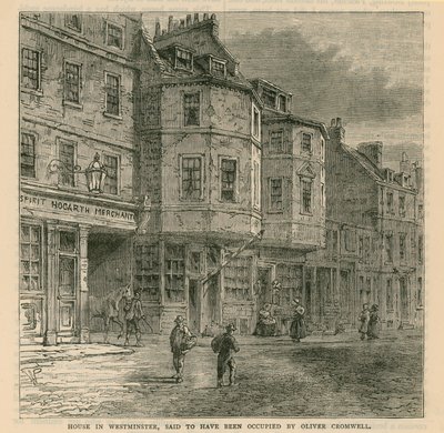 Huis in Westminster dat naar verluidt werd bewoond door Oliver Cromwell door English School