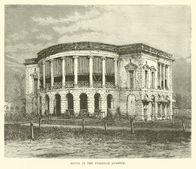 Huis in de Europese Wijk, Calcutta, India door English School