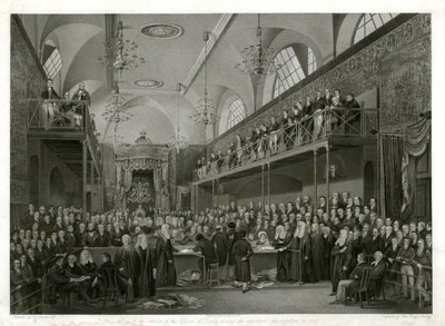 Hogerhuis tijdens het belangrijke onderzoek in 1820 door English School