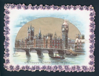 Houses of Parliament in de winter door English School