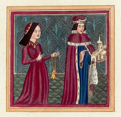 Humphrey Hertog van Gloucester en zijn tweede vrouw, Eleanor Cobham door English School