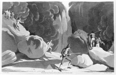 Bandietenjacht in Italië, uit Drie Maanden Doorgebracht in de Bergen ten Oosten van Rome in 1819 door Maria Graham (1785-1842) 1820 door English School