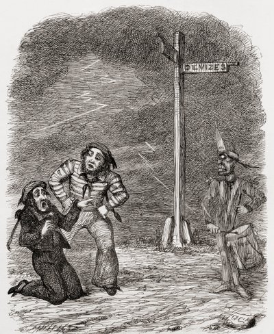 Illustratie na George Cruikshank voor het gedicht 