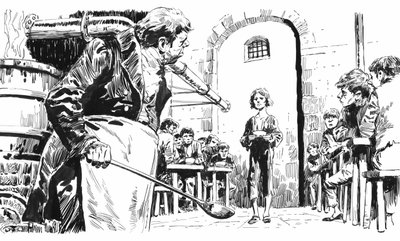 Illustratie voor Oliver Twist door Charles Dickens door English School