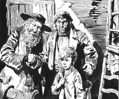Illustratie voor Oliver Twist door Charles Dickens door English School