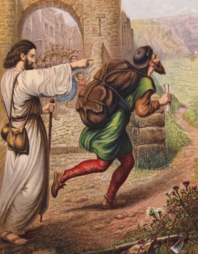 Illustratie voor De Christenreis van John Bunyan door English School