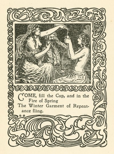 Illustratie voor Rubaiyat van Omar Khayyam door English School