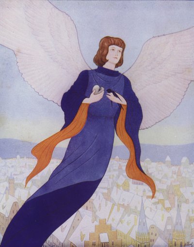 Illustratie voor De Gelukkige Prins van Oscar Wilde door English School