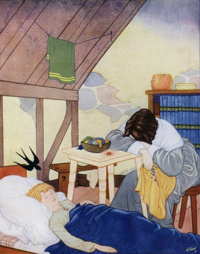 Illustratie voor De Gelukkige Prins van Oscar Wilde door English School