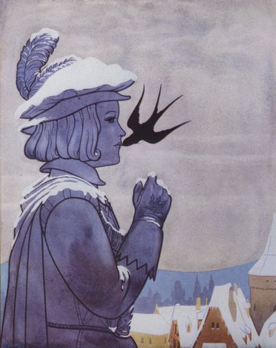 Illustratie voor De Gelukkige Prins door Oscar Wilde door English School