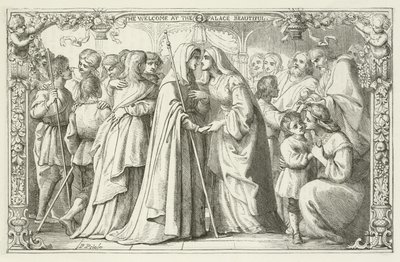 Illustratie voor De Pelgrimsreis van John Bunyan door English School