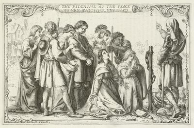 Illustratie voor De Pelgrimsreis van John Bunyan door English School