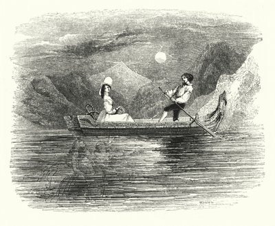 Illustratie voor het Ballet, Ondine of De Naiad (gravure) door English School