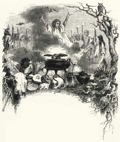 Illustratie voor het ballet, La Sylphide (gravure) door English School