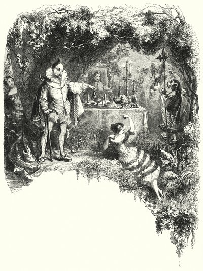 Illustratie voor het ballet, Le Diable boiteux, of De Duivel op Twee Stokken (gravure) door English School