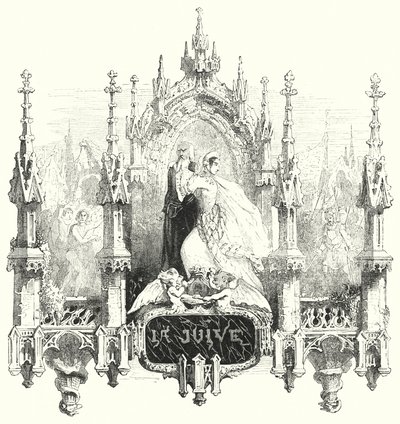 Illustratie voor de opera La Juive door Fromental Halevy (gravure) door English School