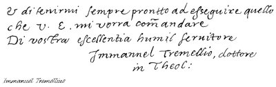 Immanuel Tremellius door English School