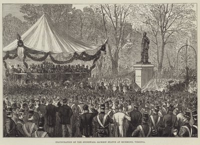 Inhuldiging van het Stonewall Jackson standbeeld in Richmond, Virginia door English School