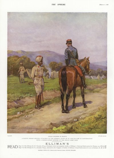 Indiase soldaten in Frankrijk, Eerste Wereldoorlog door English School