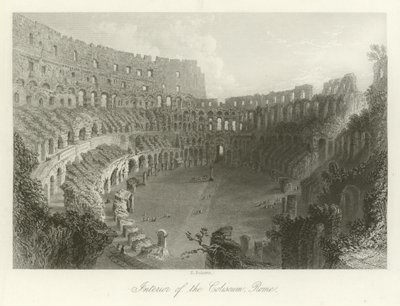 Interieur van het Colosseum, Rome door English School