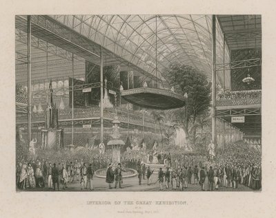 Interieur van de Grote Tentoonstelling, Grote Staatsopening, 1 mei 1851 door English School
