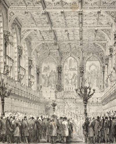 Interieur van het House of Lords, uit 