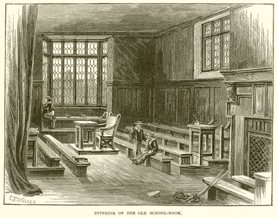 Interieur van het Oude Schoollokaal door English School