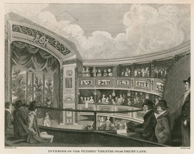 Interieur van het Royal Olympic Theatre, Wych Street, nabij Drury Lane, Londen door English School